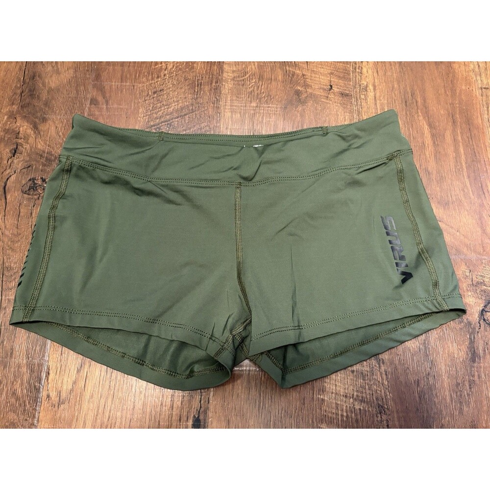 Virus Women Training Shorts CrossFit Fitness ARMY GREEN size Large